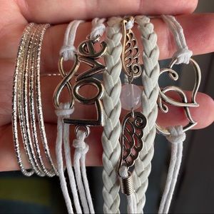 CUSTOM Combo Stackable Bracelets& Crystal Necklace
